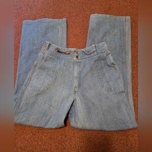 Vintage Jean Machine Ultra High Waisted Baggy Leg Jeans Fit Like A Size 10/12